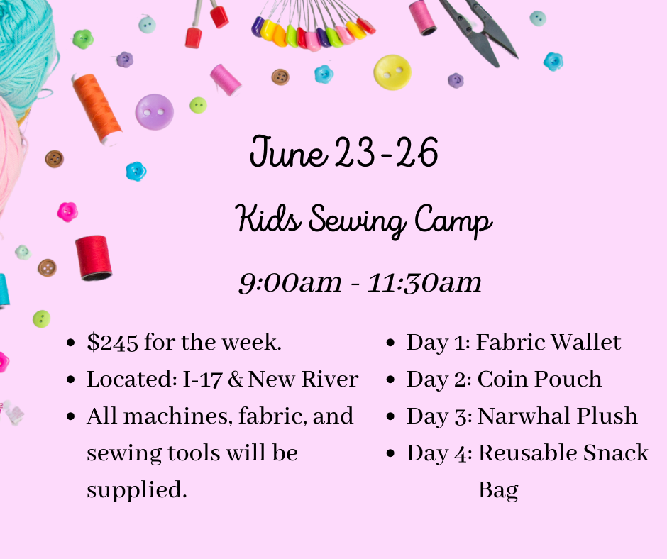 Sewing Camp June 23 - 26