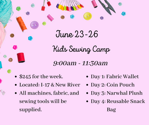 Sewing Camp June 23 - 26