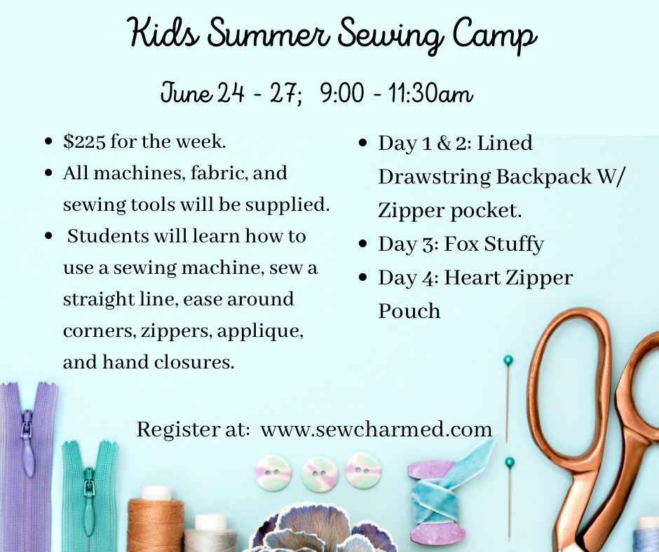 Sewing Camp June 24 - 27